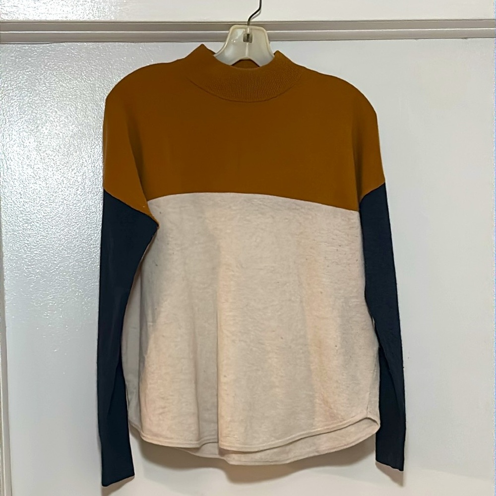 Madewell Colorblock Long Sleeve Women's Top Size S